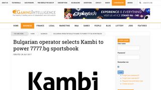 Bulgarian operator selects Kambi to power 7777.bg sportsbook ...