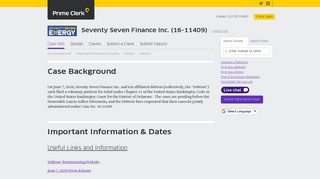 Seventy Seven Finance Inc. - Prime Clerk