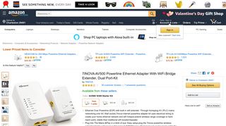 Amazon.com: 7INOVA AV500 Powerline Ethernet Adapter With WiFi ...