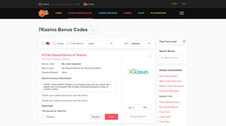7Kasino Bonus Codes | Best 7Kasino Bonuses - 2019 #1