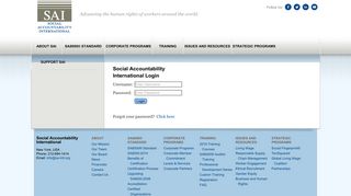 Login - Social Accountability International