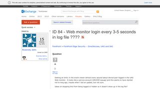 ID 84 - Web monitor login every 3-5 seconds in log file ...