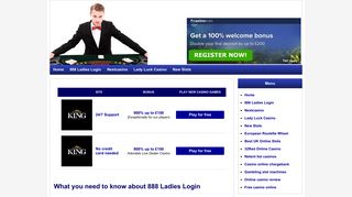 888 ladies login — Casino promotions & special events