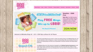 888ladies Bingo UK - £25 + £500 Sign up Bonus for UK Players | 888 ...