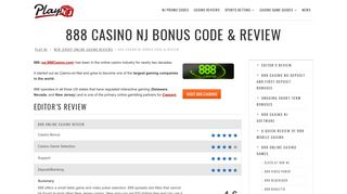 888 Casino NJ Online Bonus & Casino Review For January 2019
