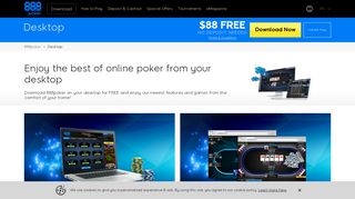 Enjoy playing online poker on your desktop at 888poker!