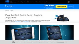 Mobile Poker App - Play for Real Money at 888 poker