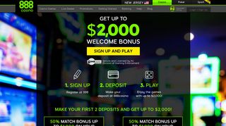 Get up to $2000 Welcome Bonus at 888casino - 888 casino NJ