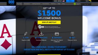 Poker Bonus at 888 Poker USA - Deposit & Get up to $1,500