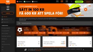 Onlinebetting med 888sport – Sveriges bästa spelbolag