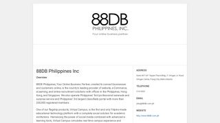 88DB Philippines Inc Employer Profile | PinoyJobs.ph