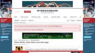 Telkom Mobile, check balance and data usage | MyBroadband