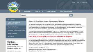 Sign Up For Deschutes Emergency Alerts | Deschutes County Oregon