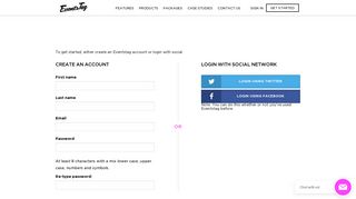 Create your account to get started - EventsTag