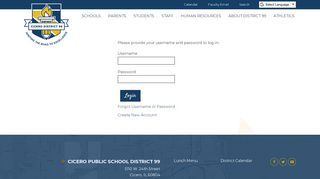 Login - Cicero School District 99