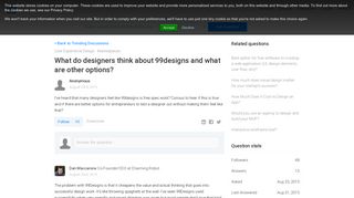 What do designers think about 99designs and what are other options?