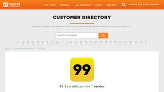 Business Software used by 99 Taxi - FeaturedCustomers