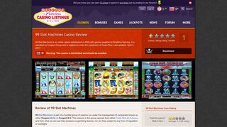 99 Slot Machines Casino Review and warning | Casino Listings