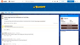 Some Yogs have lost verification on YouTube... : Yogscast - Reddit