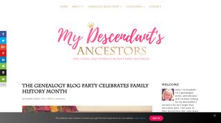 The Genealogy Blog Party Celebrates Family History Month | My ...