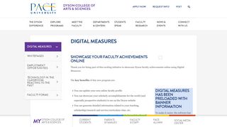 Digital Measures | DYSON COLLEGE OF ARTS ... - Pace University