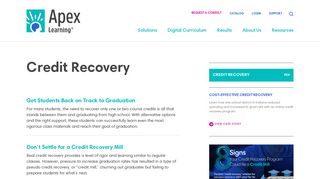 Credit Recovery | Apex Learning
