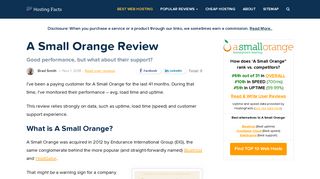 A Small Orange - Why 6th out of 31 - HostingFacts.com Review
