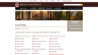 A to Z Index | Brown University