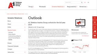 Outlook | A1 Telekom Austria Group