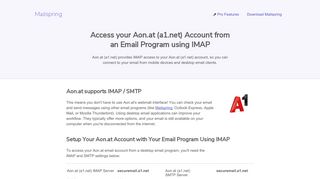 How to access your Aon.at (a1.net) email account using IMAP