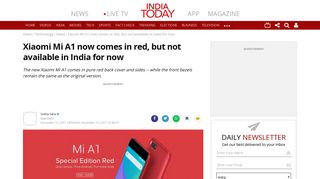 Xiaomi Mi A1 now comes in red, but not available in India for now ...