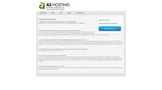 FAQ - A2 Hosting Affiliate Program