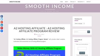 A2 Hosting Affiliate : A2 Hosting Affiliate Program ... - Smooth Income