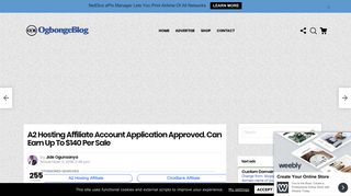 A2 Hosting Affiliate Account Application Approved. Can Earn Up To ...