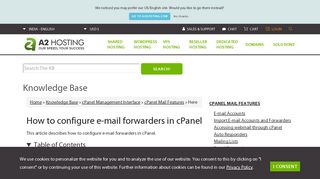 How to configure e-mail forwarders in cPanel - A2 Hosting