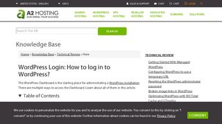 How To Log In To WordPress - A2 Hosting