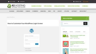 How to Customize Your WordPress Login Screen - A2 Hosting
