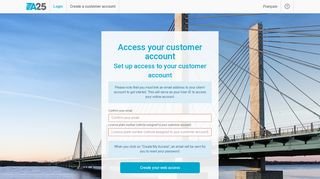 Set up access to your customer account - The Smart Link | The A25 ...