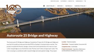 Autoroute 25 Bridge and Highway - The Miller Group