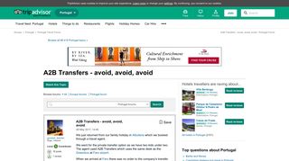 A2B Transfers - avoid, avoid, avoid - Portugal Message Board ...