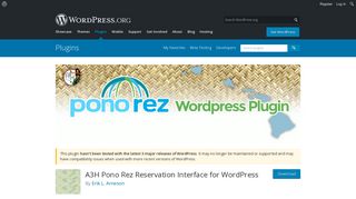 A3H Pono Rez Reservation Interface for WordPress | WordPress.org