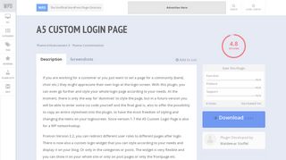 A5 Custom Login Page | WP Plugin Directory