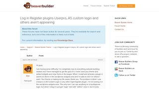 Log in Register plugins Userpro, A5 custom login and others aren't ...