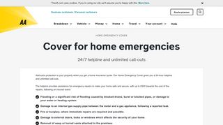 Home emergency cover | Home insurance | AA
