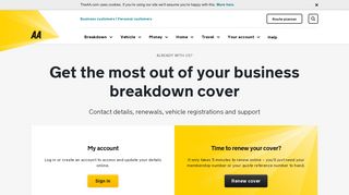 Business breakdown cover - AA