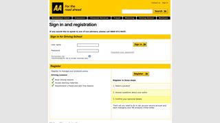 Secure Access : Sign in and registration - The AA