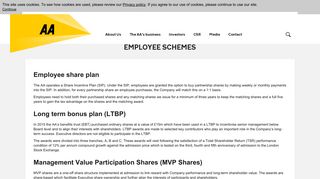 Employee schemes – AA plc