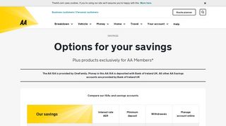 Savings accounts | AA