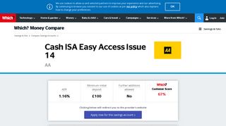 AA Cash Isa Easy Access Issue 14 - Compare Savings Accounts ...