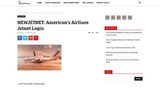 Newjetnet Login: Americans Airlines Jetnet login | newjetnet.aa.com